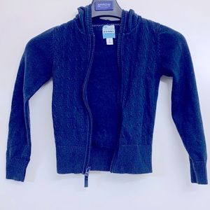 Old Navy zipper sweater with hood. Blue child size medium.